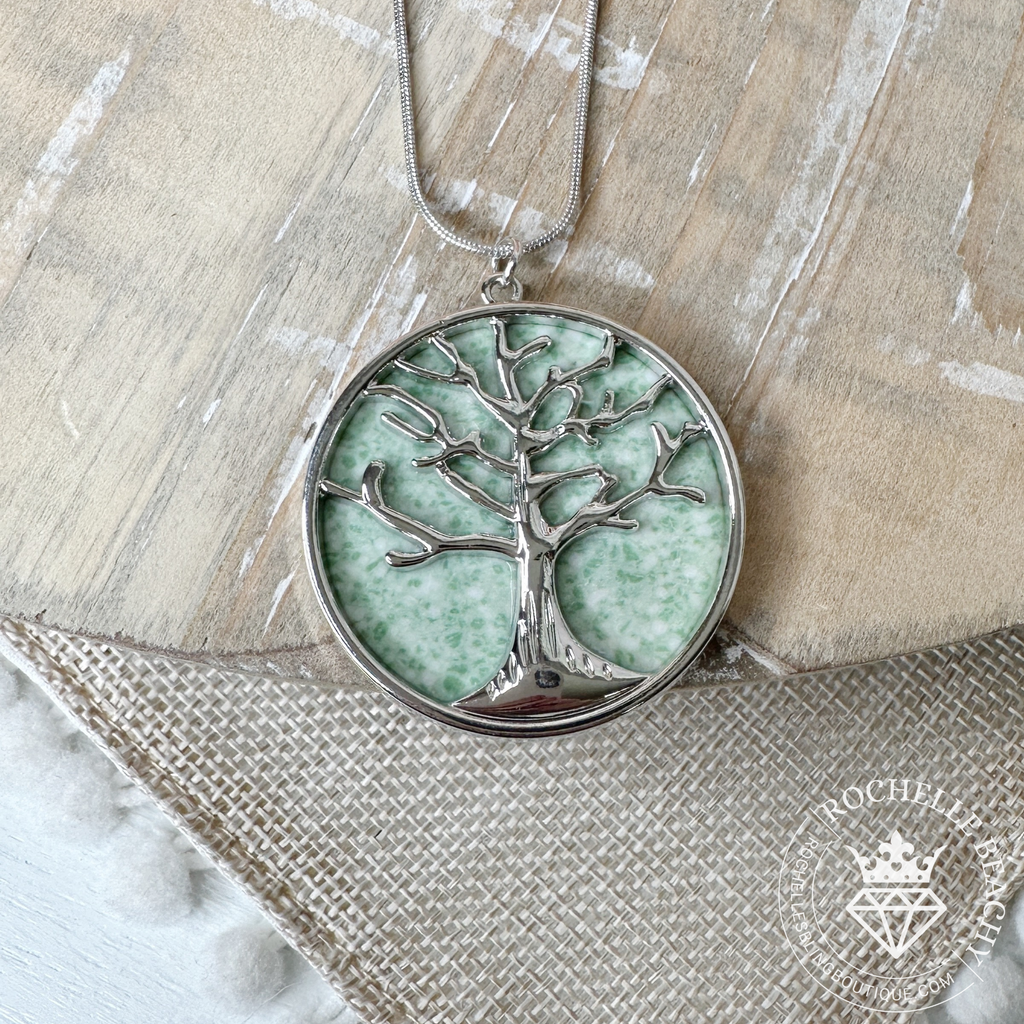 Paparazzi - Tree Talisman - Green Necklace