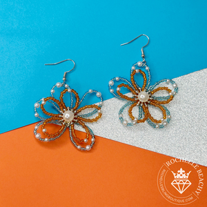 Paparazzi - PEARL Crush - Orange Earrings