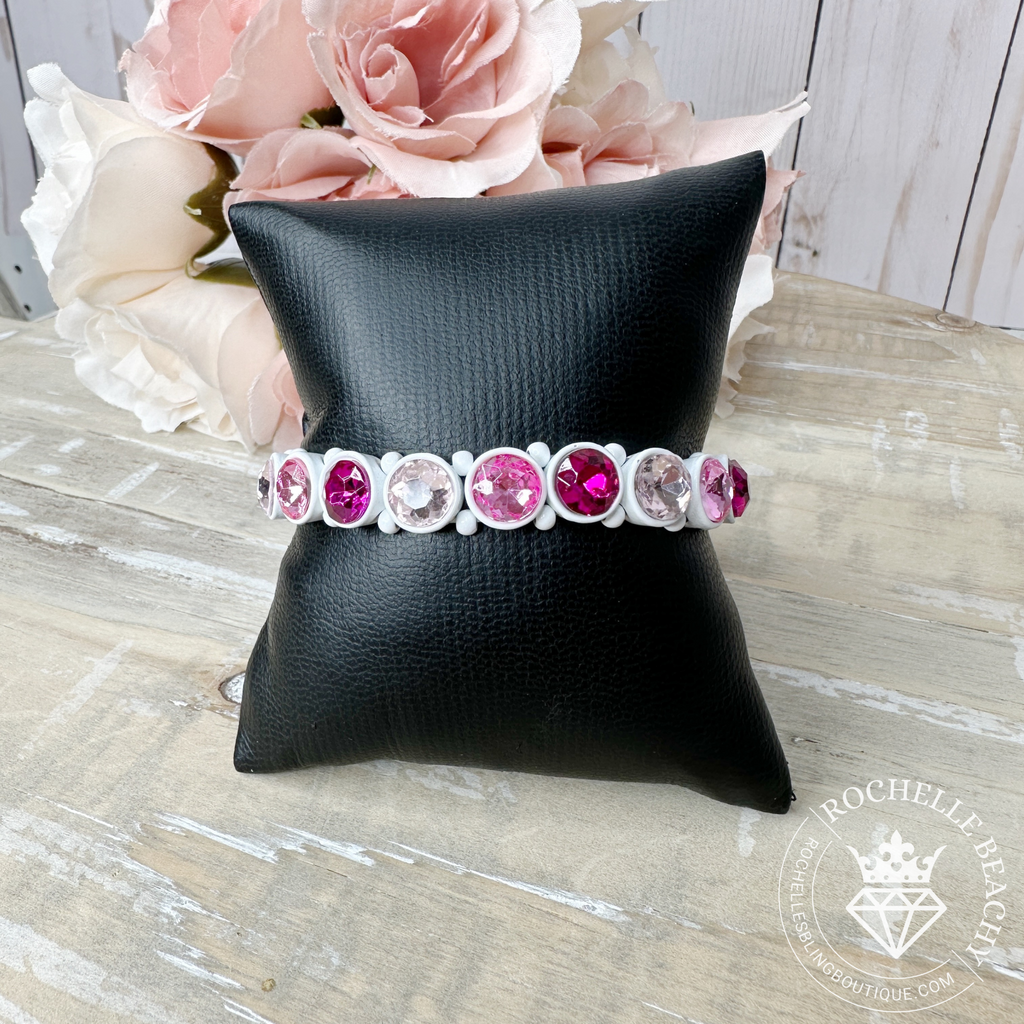 Paparazzi - Sugar-Coated Sparkle - Pink Bracelet