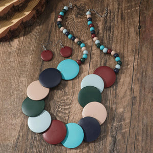 Timeless Tones - Multi Necklace & Earrings Set
