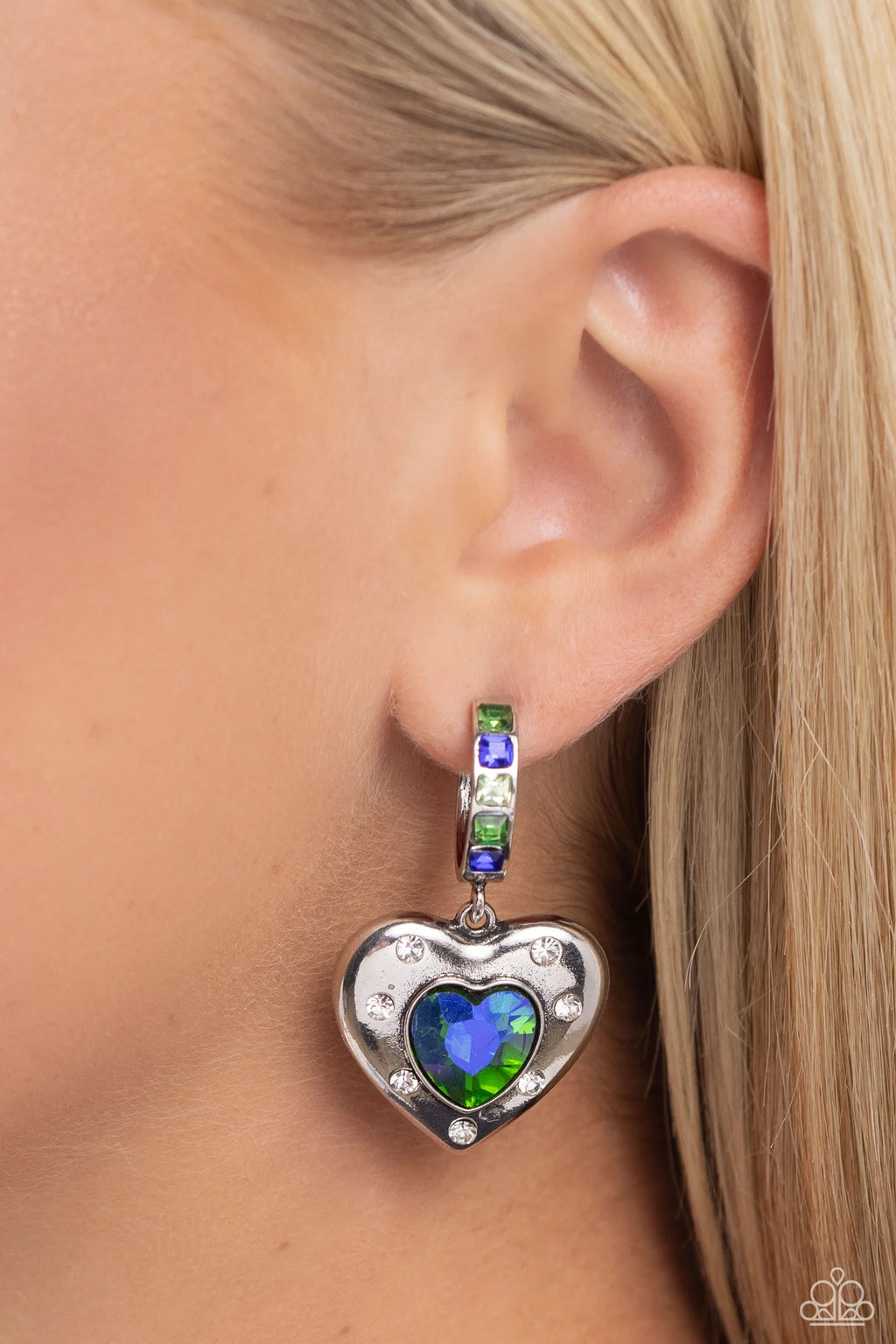 Paparazzi - We Are Young - Green Earrings