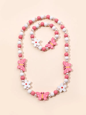 Dreamy Duo - Girls Butterfly Necklace & Bracelet Set