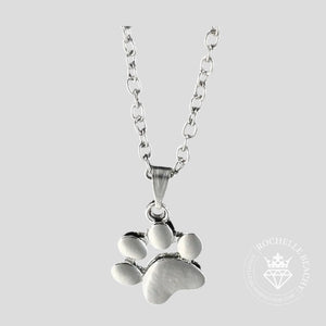 Pawprint Whispers - Silver Necklace