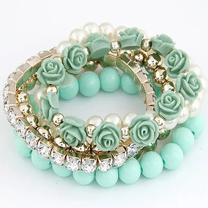 Radiant Fleur - Green Bracelet Set