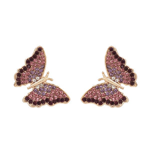 Graceful Drift - Purple Stud Earrings