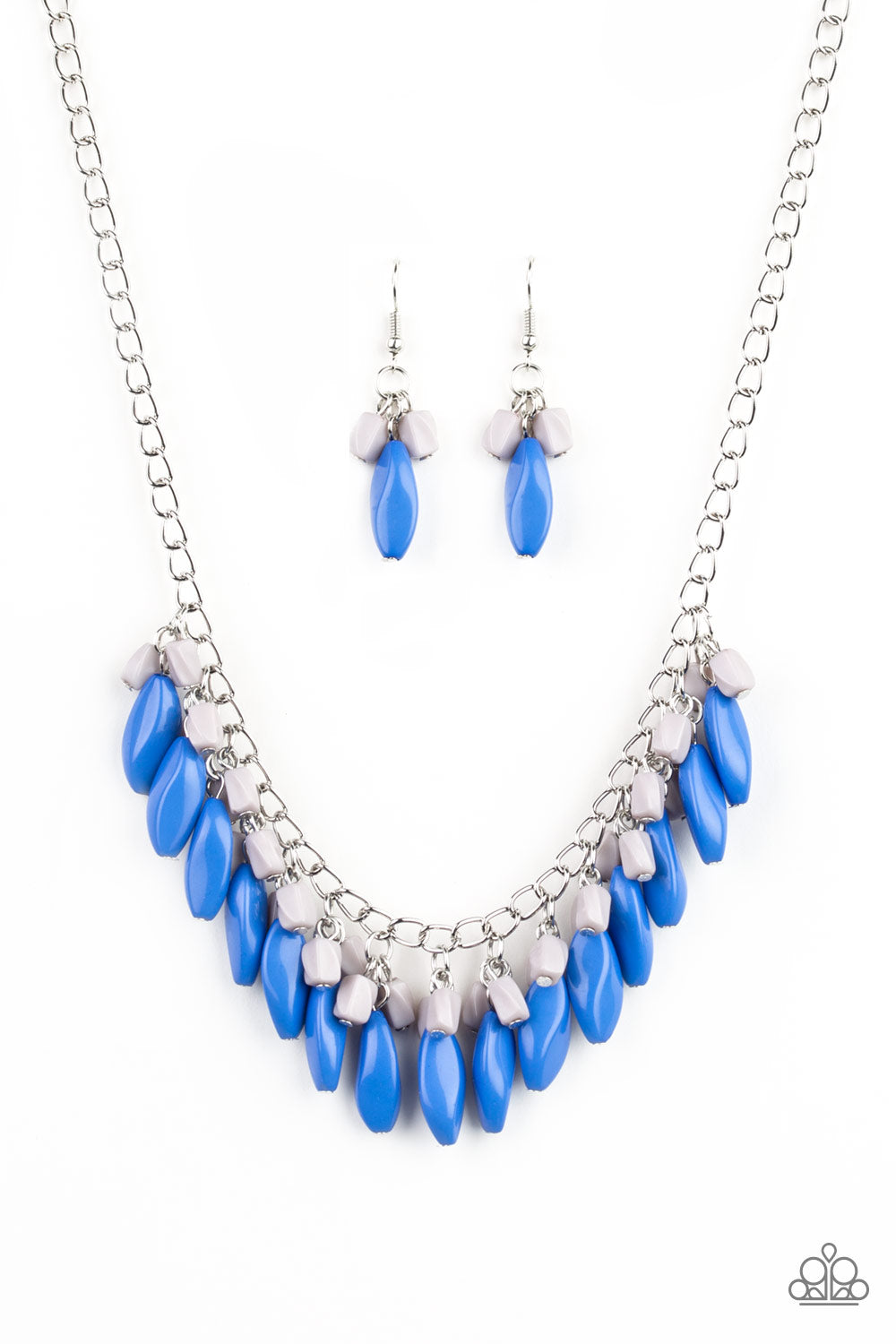 Paparazzi Accessories - Bead Binge - Blue & Gray Necklace