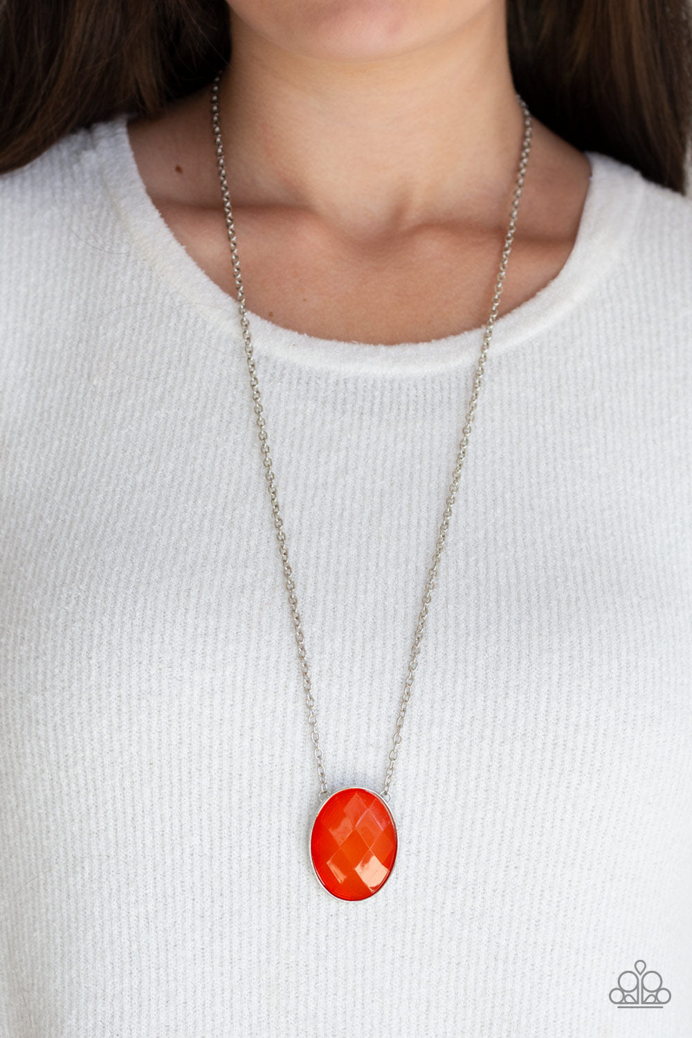 Paparazzi - Intensely Illuminated - Orange Necklace