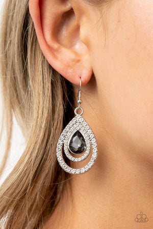 Paparazzi - So The Story GLOWS - Silver Earrings