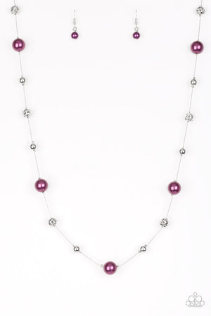 Paparazzi Accessories - Eloquently Eloquent - Purple & Silver Necklace
