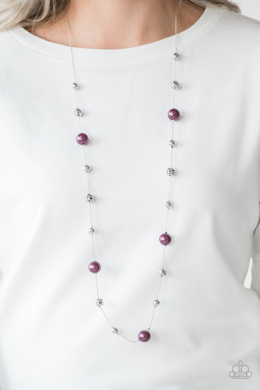 Paparazzi Accessories - Eloquently Eloquent - Purple & Silver Necklace