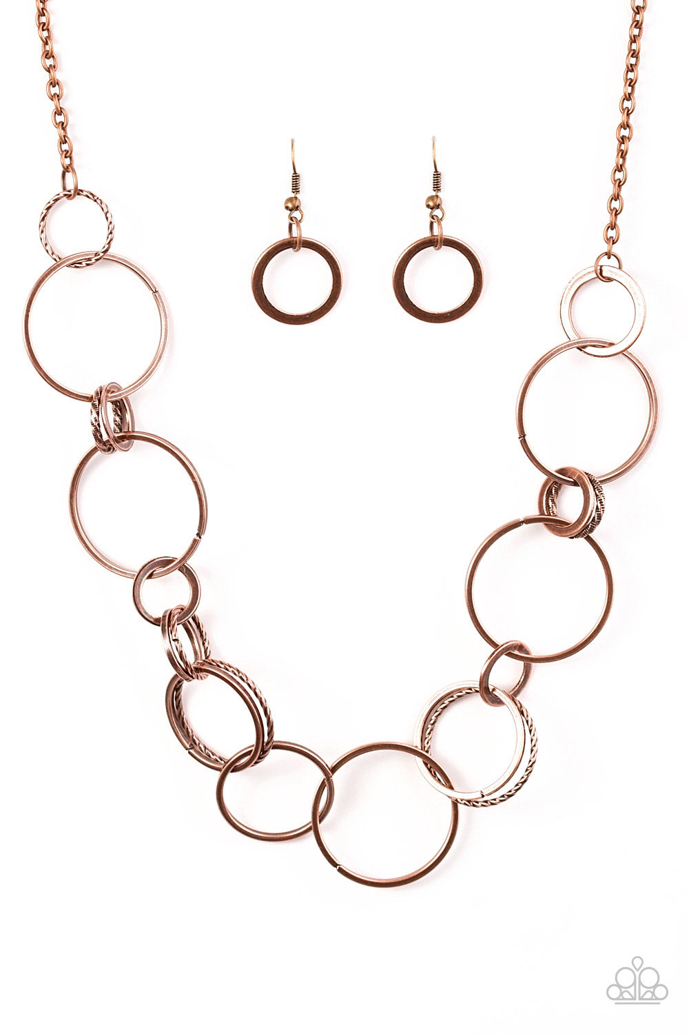 Paparazzi Accessories - Follow The RINGLEADER - Copper Necklace