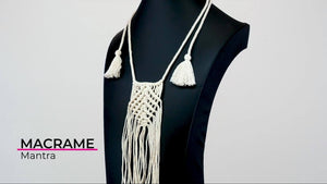 Paparazzi - Macrame Mantra - White Necklace