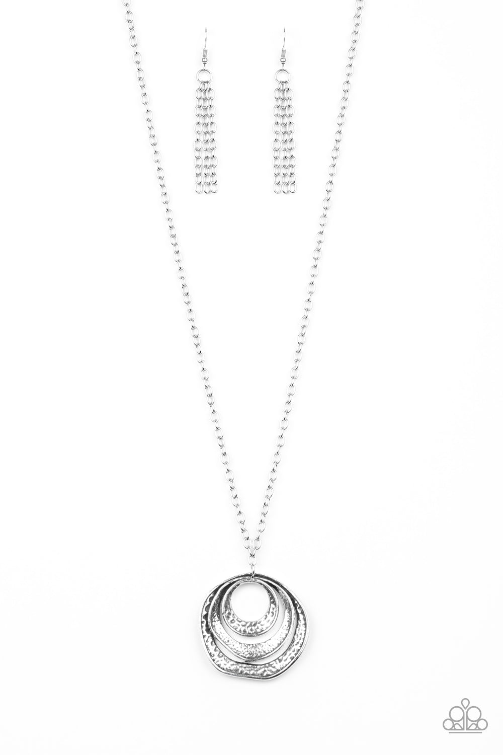 Paparazzi Accessories - Breaking Pattern - Silver Necklace