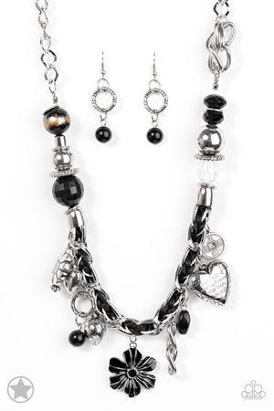 Paparazzi Accessories - Charmed, I Am Sure - Black, Ivory, & Silver Necklace