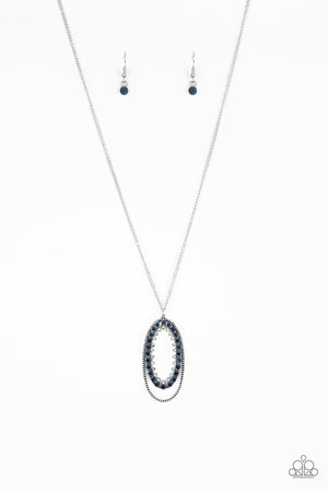 Paparazzi Accessories - Money Mood - Blue & Silver Necklace