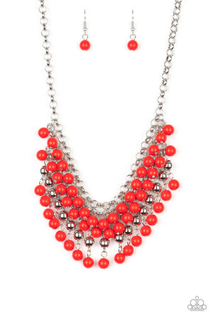 Paparazzi - Jubilant Jingle - Red Necklace