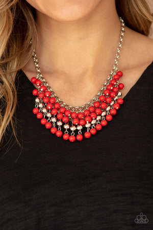 Paparazzi - Jubilant Jingle - Red Necklace