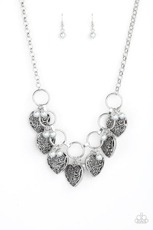 Paparazzi Accessories - Very Valentine - Silver Necklace