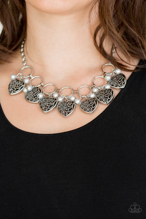 Paparazzi Accessories - Very Valentine - Silver Necklace