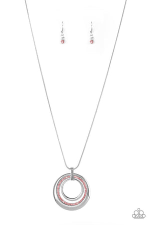 Paparazzi Accessories - Gather Around Gorgeous - Pink & Silver Necklace