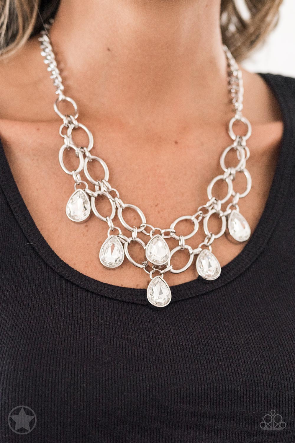 Paparazzi Accessories - Show-Stopping Shimmer - White Necklace