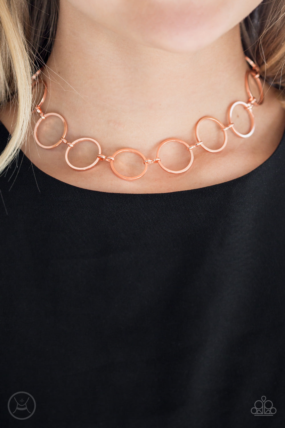 Paparazzi Accessories - Retro Metro - Copper Choker Necklace