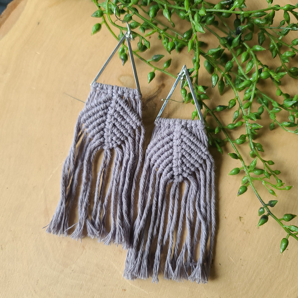 Paparazzi - Macrame Jungle - Silver Earrings