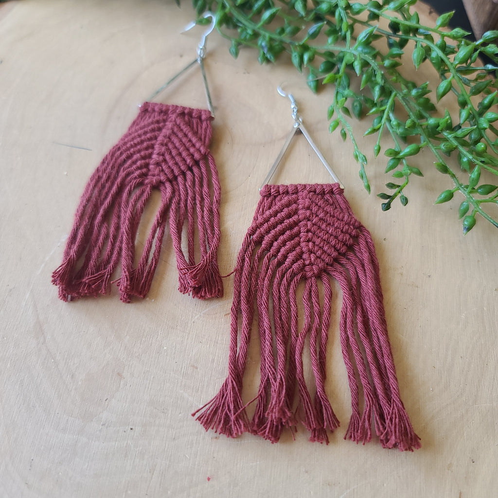 Paparazzi - Macrame Jungle - Brown Earrings