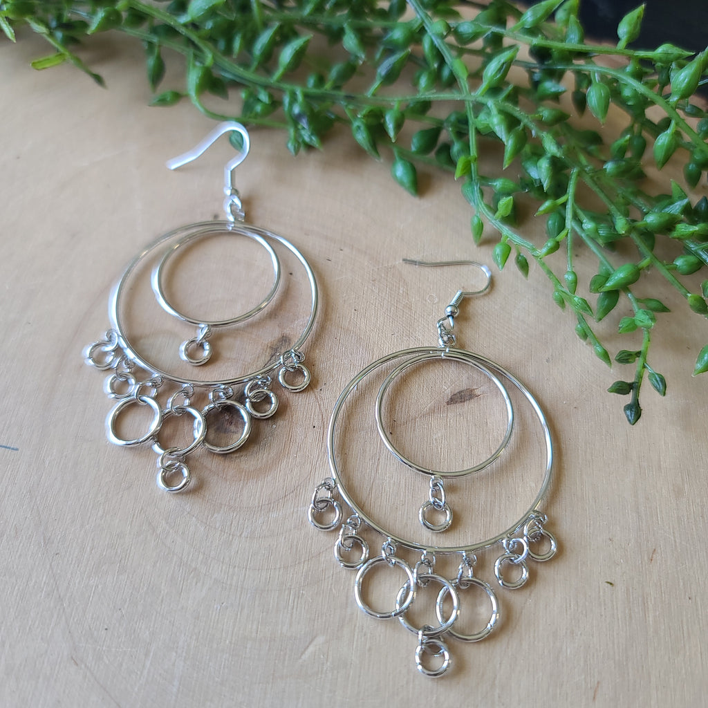 Paparazzi - Roundabout Radiance - Silver Earrings