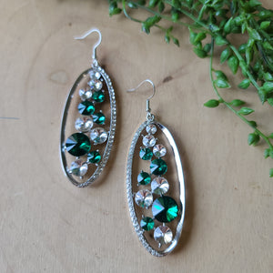 Paparazzi - Rock Candy Bubbly - Green Earrings