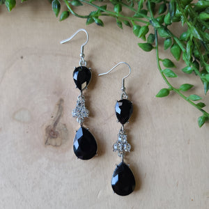 Paparazzi - Once Upon a Twinkle - Black Earrings