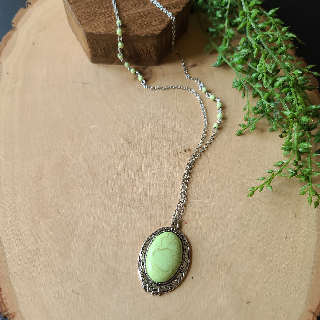 Paparazzi - Plateau Paradise - Green Necklace