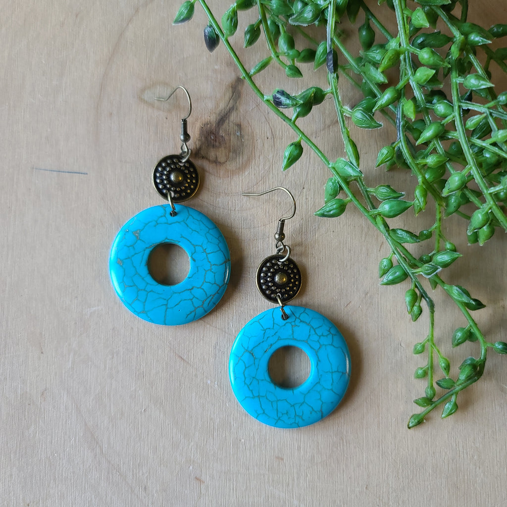 Paparazzi - Earthy Epicenter - Brass Earrings