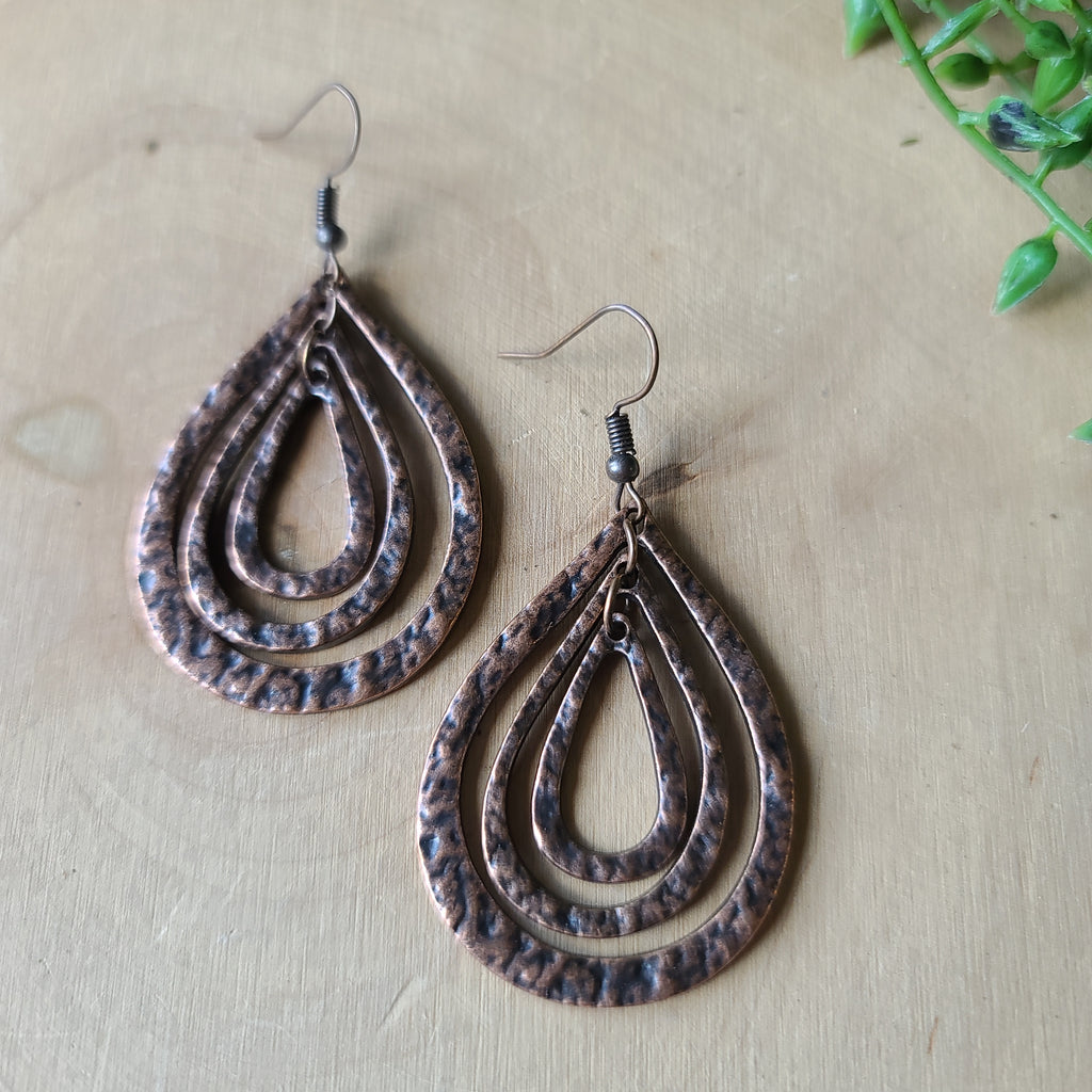 Paparazzi - Plains Pathfinder - Copper Earrings