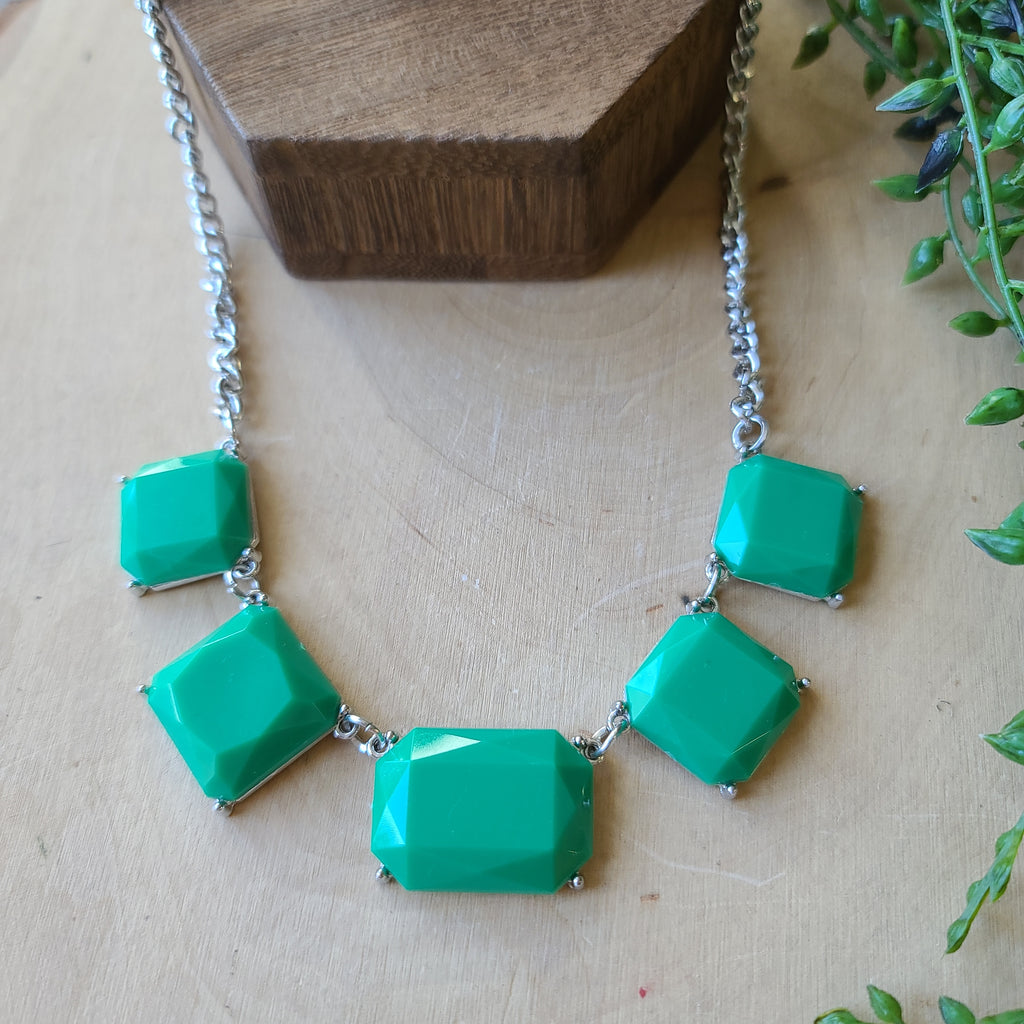 Paparazzi - Instant Mood Booster - Green Necklace