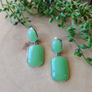 Paparazzi - Meet Me At The Plaza - Green Earrings