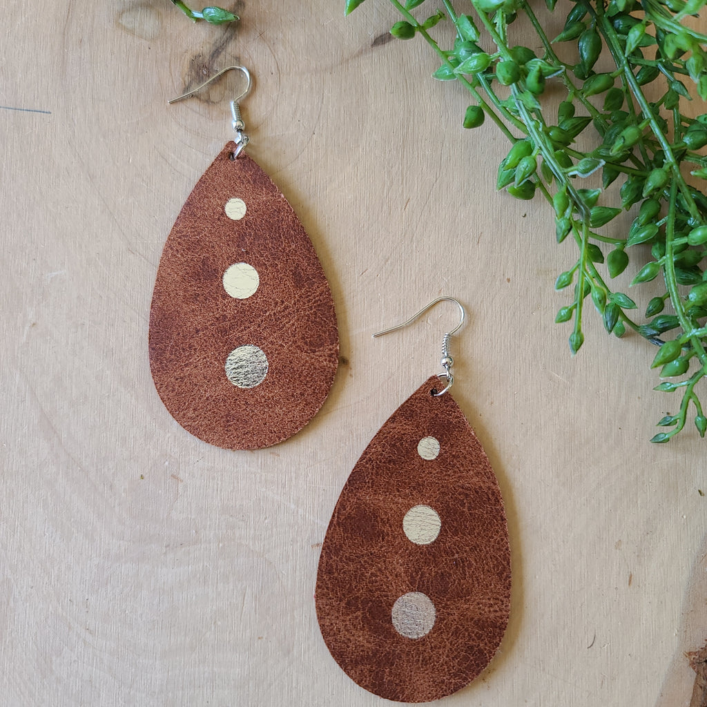 Paparazzi - Rustic Torrent - Brown Earrings