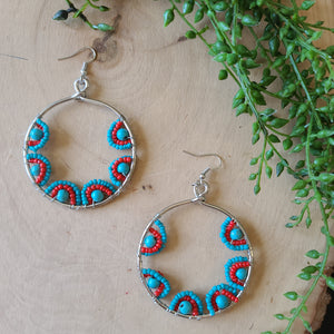 Paparazzi - Off The Rim - Blue Earrings