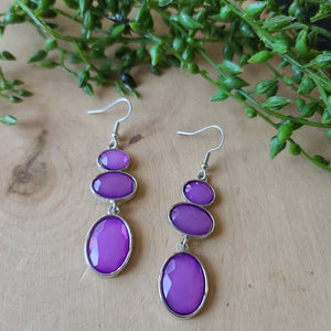 Paparazzi - Tiers Of Tranquility - Purple Earrings