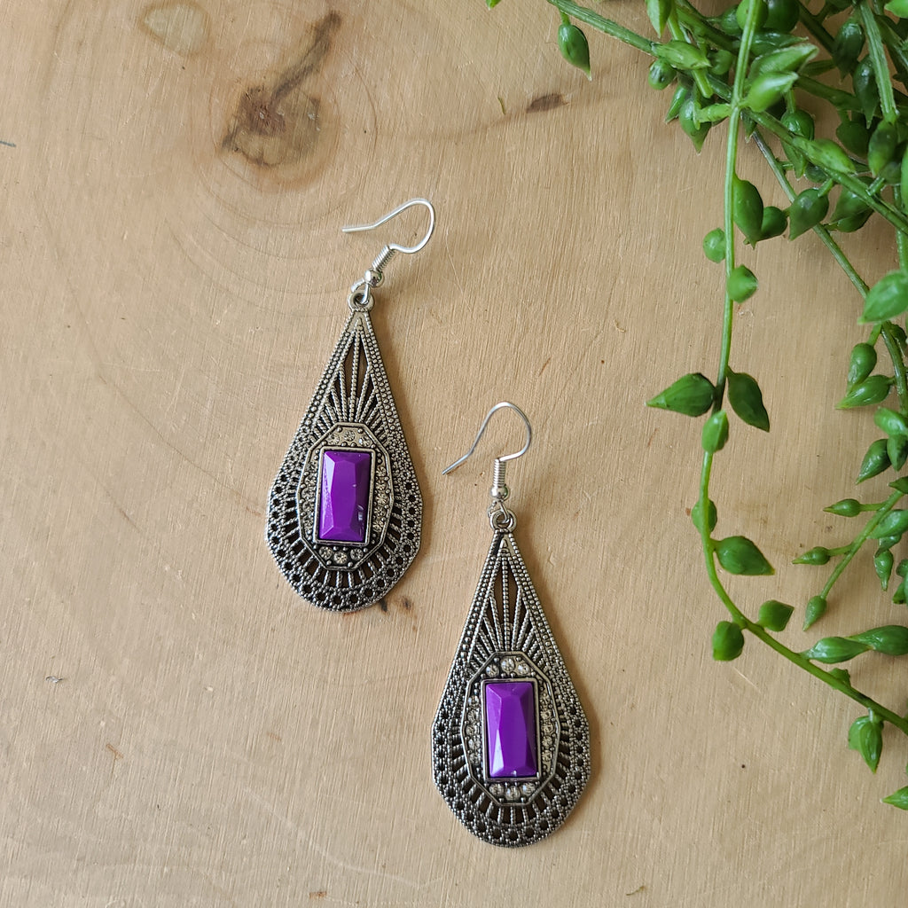 Paparazzi - Deco Dreaming - Purple Earrings