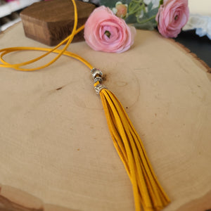 Paparazzi - Hold My Tassel - Yellow Necklace