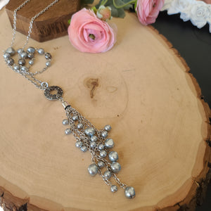 Paparazzi - Tasseled Treasure - Silver Necklace