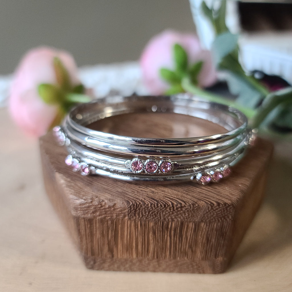 Paparazzi - Stackable Sparkle - Pink Bracelet