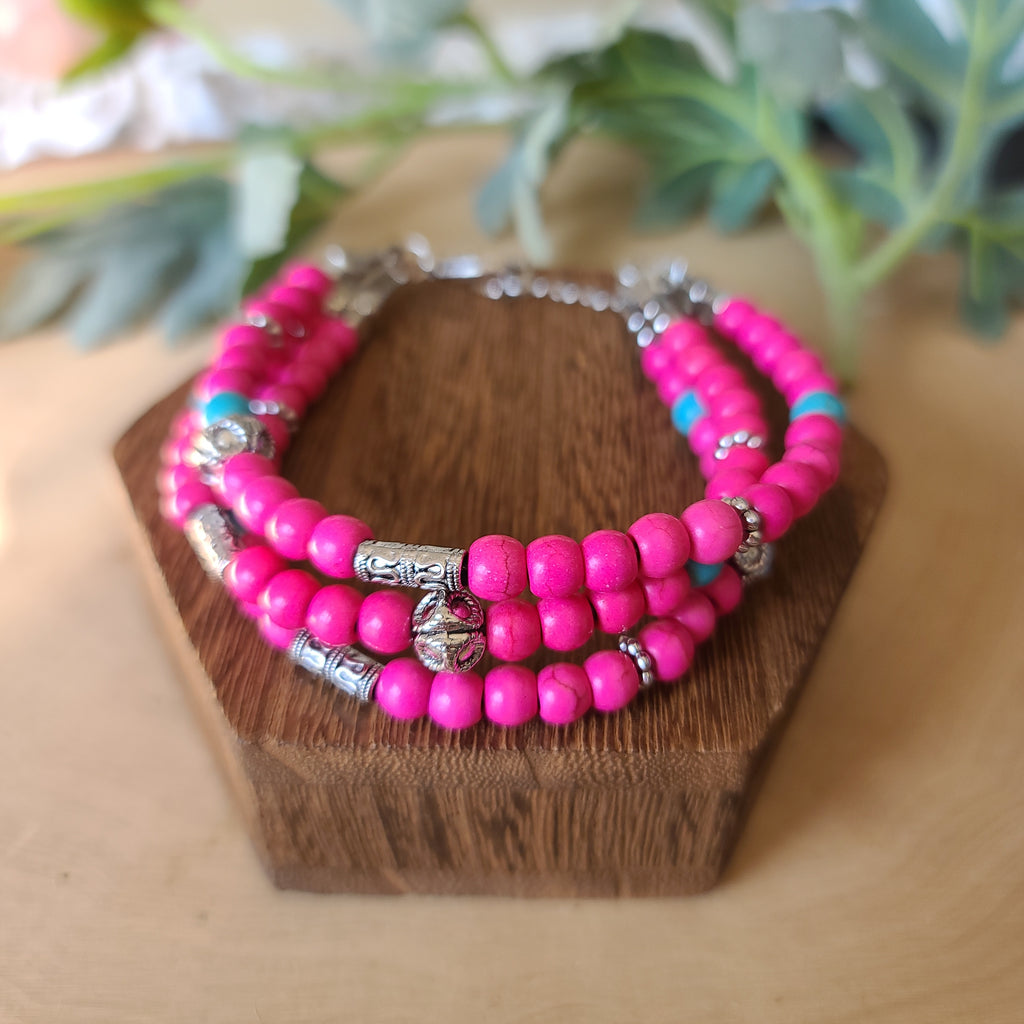 Paparazzi - Desert Decorum - Pink Bracelet