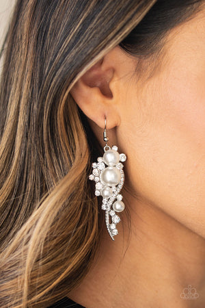 Paparazzi Accessories - High-End Elegance - White Earrings