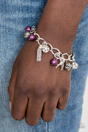 Paparazzi Accessories - Lady Love Dove - Purple & Silver Bracelet