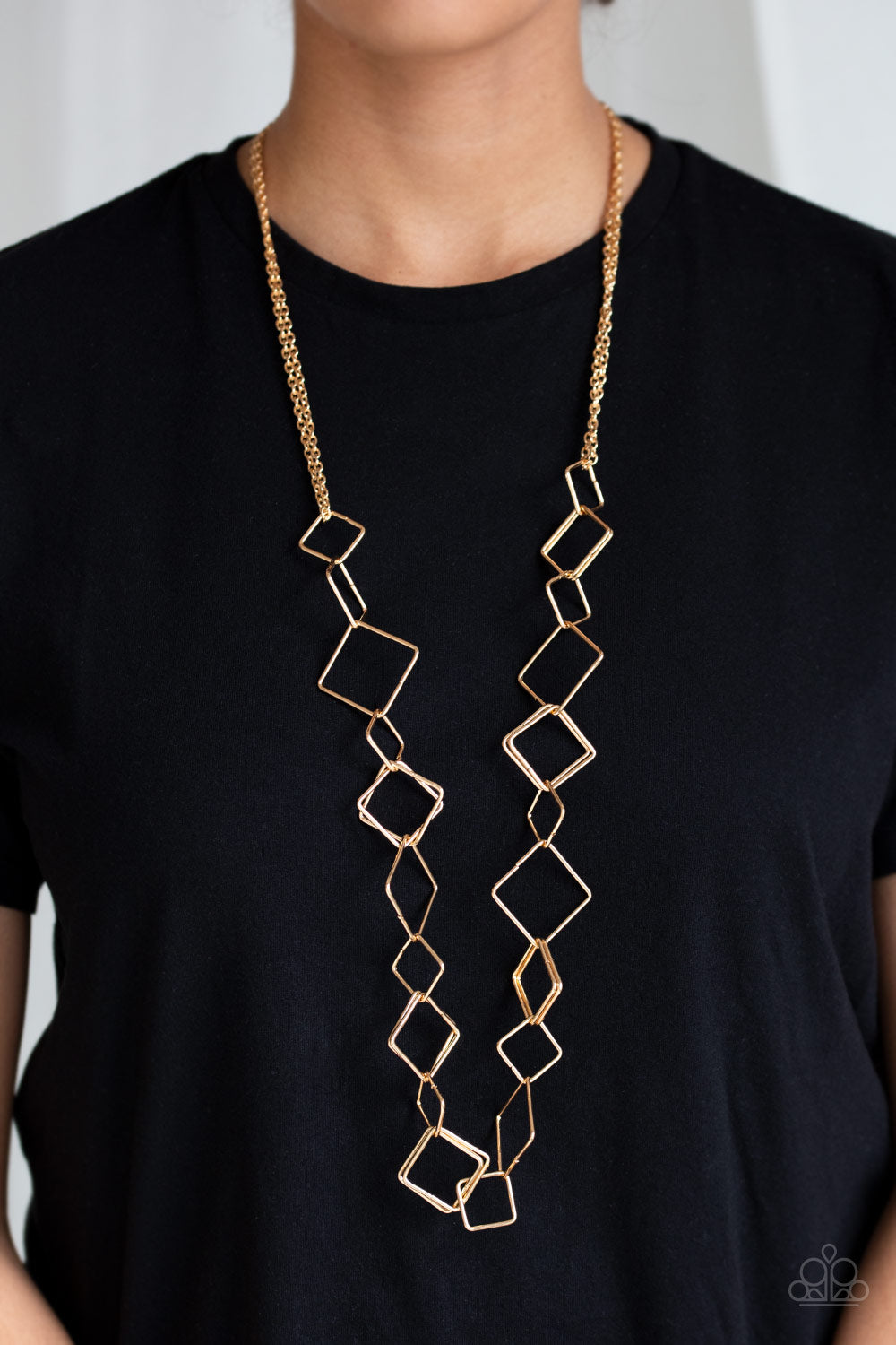 Paparazzi Accessories - Backed Into A Corner - Gold Necklace