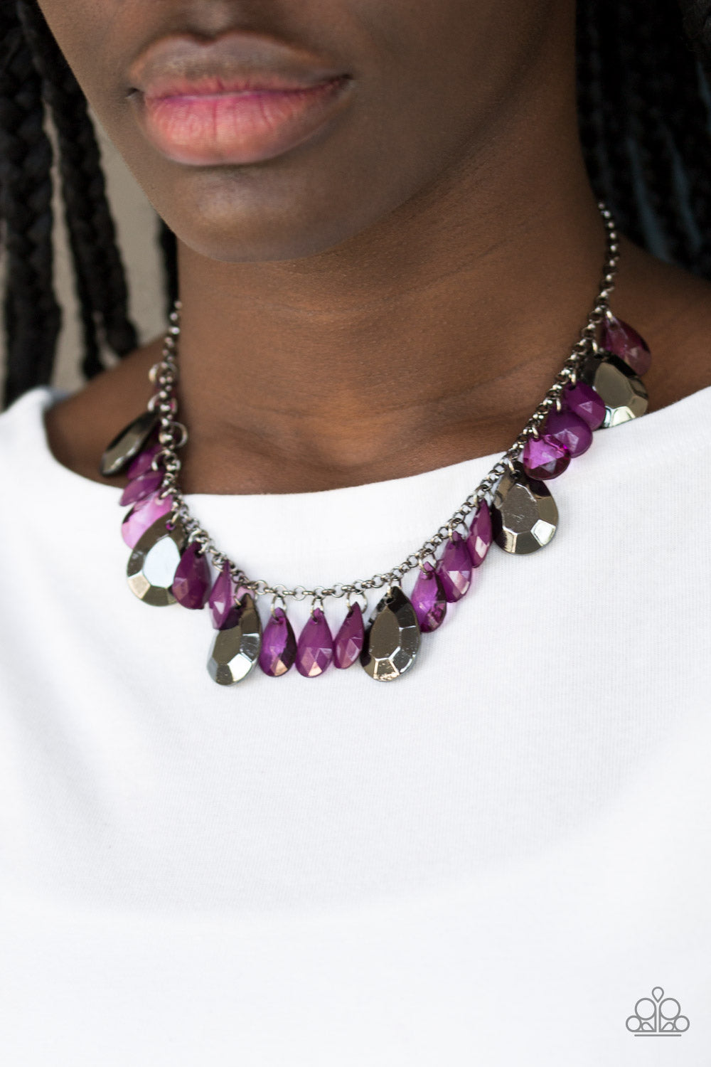 Paparazzi Accessories - Hurricane Season - Purple Necklace