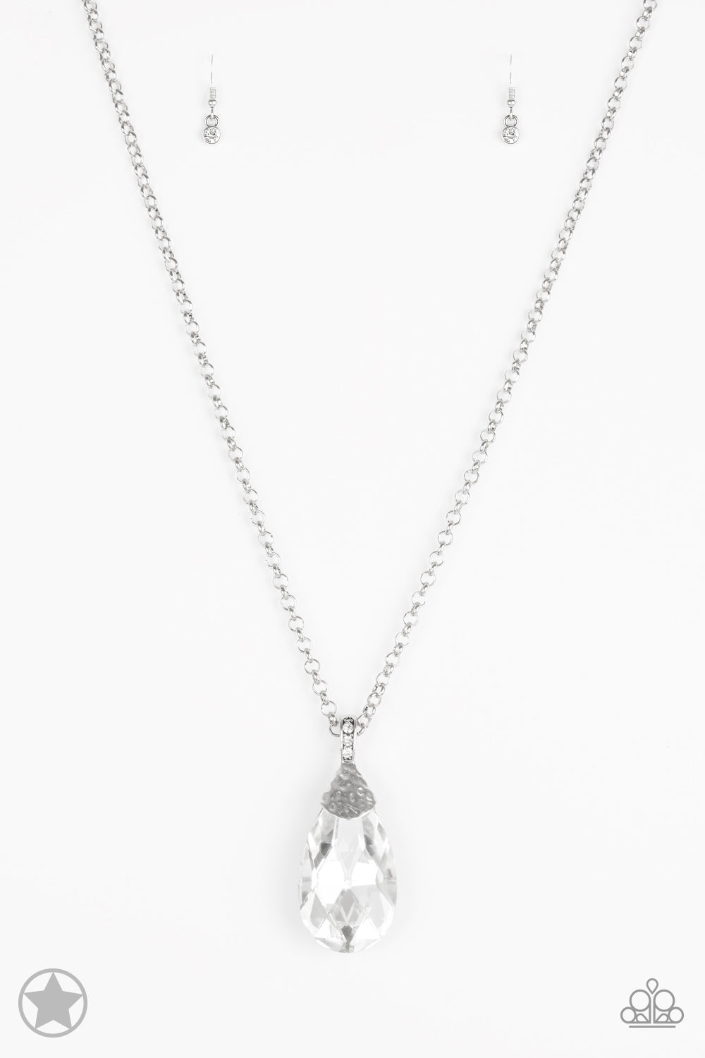 Paparazzi Accessories - Spellbinding Sparkle - White & Silver Necklace