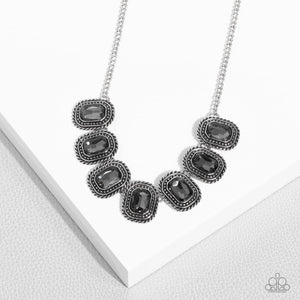 Paparazzi - Iced Iron - Silver Necklace